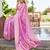 pink color beautiful woven designer partywear ethnic saree