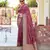 maroon color beautiful woven designer partywear ethnic saree