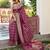 maroon color beautiful woven designer partywear ethnic saree