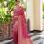 pink color beautiful woven designer partywear ethnic saree