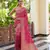 pink color beautiful woven designer partywear ethnic saree