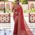red color beautiful woven designer partywear ethnic saree