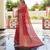red color beautiful woven designer partywear ethnic saree