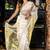 white woven glass tissue sequins work all seasons sarees