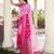 pink color georgette fabric heavy wevon designer work  graceful saree
