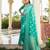 sea green color georgette fabric heavy wevon designer work  graceful saree