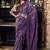 purple woven net sequins work all seasons sarees