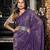 purple woven net sequins work all seasons sarees