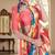 multy color deisgner printed crepe art silk saree for ceremonial presence