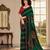 green color deisgner printed crepe art silk saree for ceremonial presence