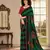green color deisgner printed crepe art silk saree for ceremonial presence