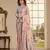 pink color deisgner printed crepe art silk saree for ceremonial presence