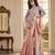 pink color deisgner printed crepe art silk saree for ceremonial presence
