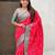 pink color patola silk blend fabric woven meenakari designer saree
