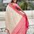 cream color patola silk blend fabric woven meenakari designer saree