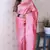baby pink color soft silk blend  woven jari designer ethnic partywear saree