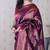 wine color soft silk blend  woven jari designer ethnic partywear saree