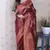 maroon soft silk blend woven zari ethnic partywear saree