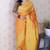orange color soft silk blend  woven jari designer ethnic partywear saree