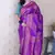 purple color soft silk blend  woven jari designer ethnic partywear saree