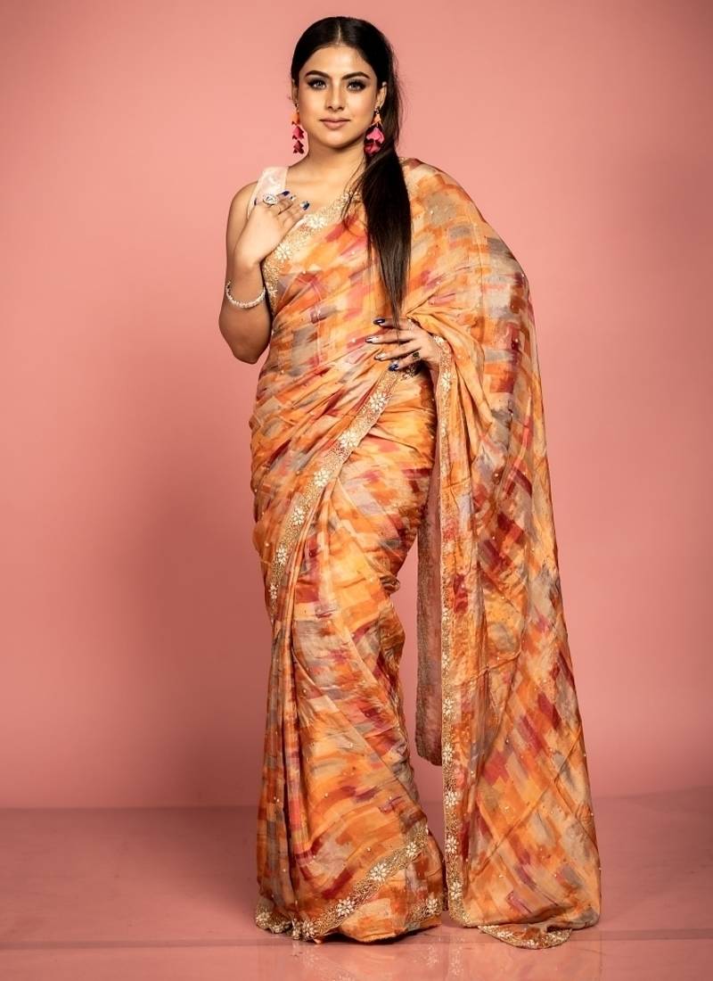 multicolor woven faux silk blend blend zari work all seasons sarees