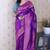 purple color soft silk blend  woven jari designer ethnic partywear saree