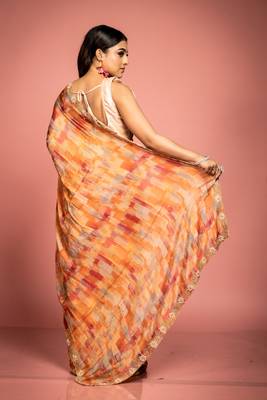 multicolor woven faux silk blend blend zari work all seasons sarees 4