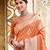 orange color assam silk blend fabric woven designer saree for party looks