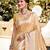 cream color assam silk blend fabric woven designer saree for party looks