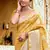 mustard color assam silk blend fabric woven designer saree for party looks
