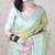 sea green color beautiful partywear ethnic saree