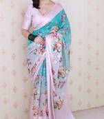 pink color beautiful partywear ethnic saree