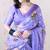 lavender color beautiful partywear ethnic saree