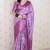 wine color beautiful partywear ethnic saree