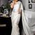 white woven satin sequins work all seasons sarees