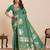 green color soft art silk fabric woven jari designer partywear saree