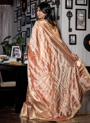 multicolor woven tissue zari work all seasons sarees 4