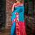 blue woven faux kanjivaram silk blend zari work all seasons sarees
