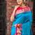 blue woven faux kanjivaram silk blend zari work all seasons sarees