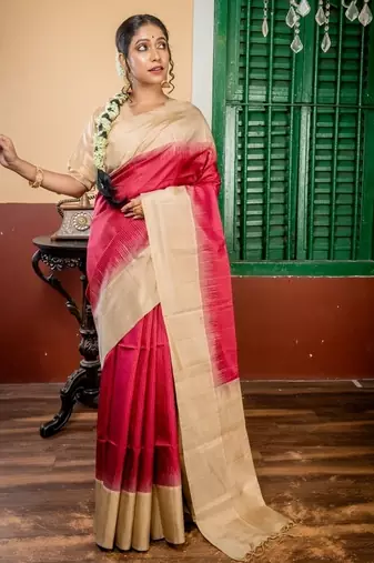 burgundy hand woven silk blend zari work all seasons sarees