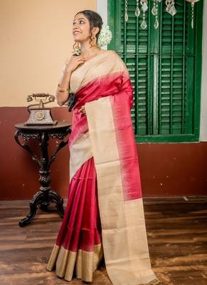 burgundy hand woven silk blend zari work all seasons sarees 3