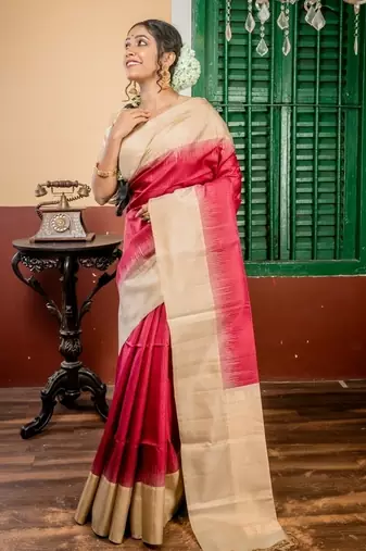 burgundy hand woven silk blend zari work all seasons sarees