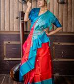 magenta hand woven silk blend zari work all seasons sarees