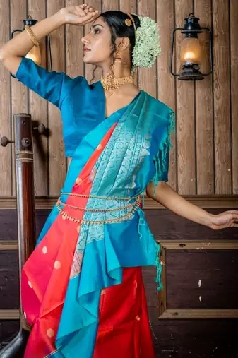 magenta hand woven silk blend zari work all seasons sarees