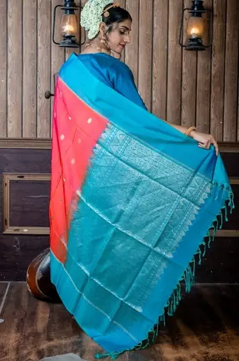 magenta hand woven silk blend zari work all seasons sarees