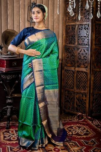 multicolor hand woven silk blend zari work all seasons sarees