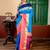 blue hand woven silk blend zari work all seasons sarees