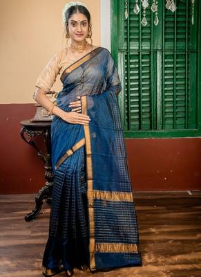 multicolor hand woven cotton zari work all seasons sarees 1