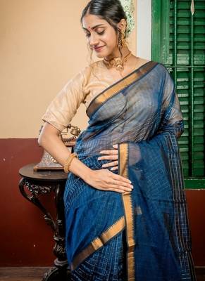 multicolor hand woven cotton zari work all seasons sarees 2