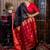 black hand woven silk blend cotton zari work all seasons sarees